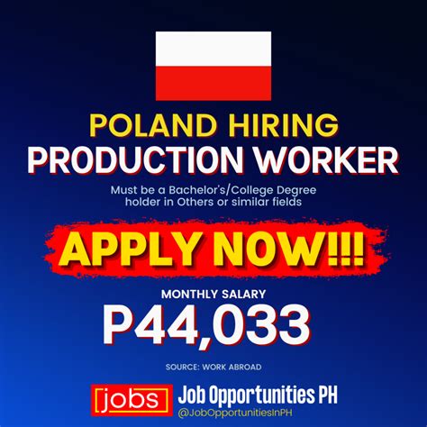 PRODUCTON WORKER Job Hiring in Poland for GLS .